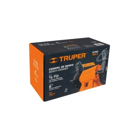 Esmeril de banco de 6″ de 1/2 HP, Truper