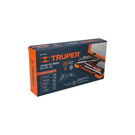 Juegos dados Truper 20 piezas std y mm