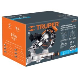 Sierra de inglete Truper  12″ de 2000 W telescópica compuesta