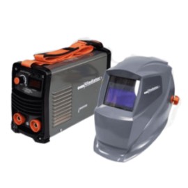 Soldadora inverter Gladiator para electrodo de 200 amperes con careta electrónica